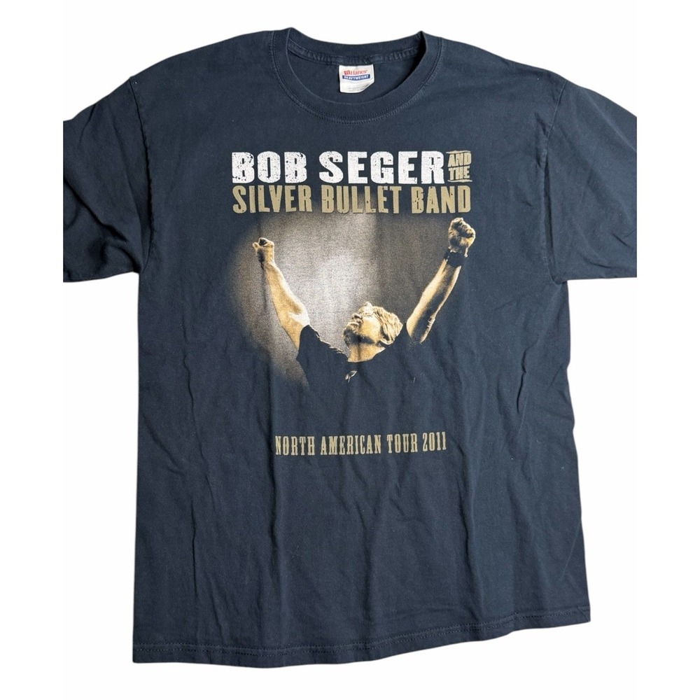 Bob Seger Silver Bullet Band North American Tour 2011 T Shirt Adult Large